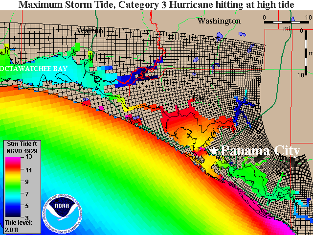 Panama City Storm Surge Map Cat 3