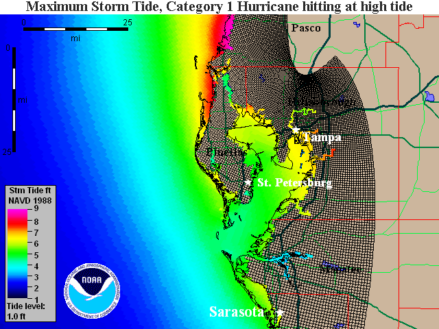 Tampa Bay Storm Surge Map Cat 1