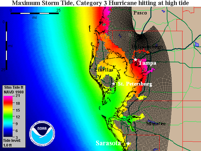 Tampa Bay Storm Surge Map Cat 3