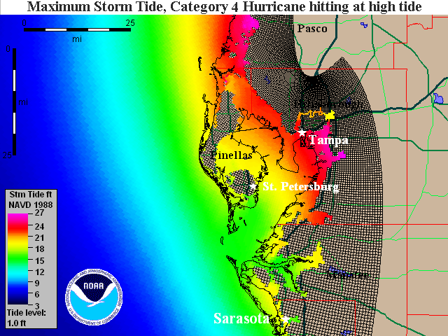 Tampa Bay Storm Surge Map Cat 4
